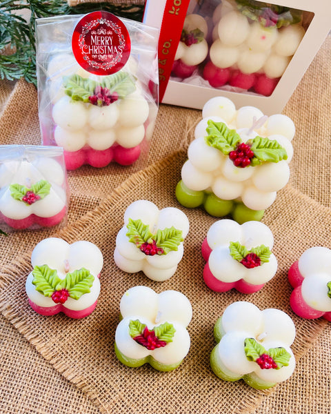 Christmas Bubble Candle