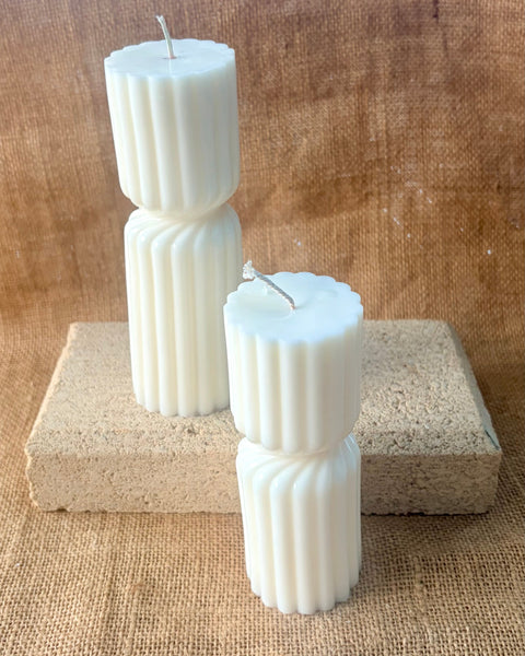 Twisted Hourglass Pillar Candle