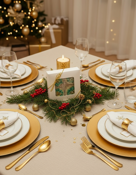 Holly Leaf Christmas Maxi Tealights