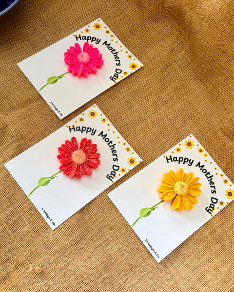 Mother’s Day Daisy Flower Candle Card