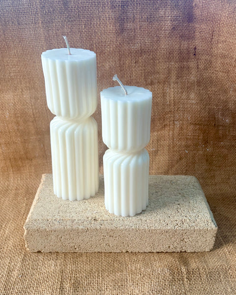 Twisted Hourglass Pillar Candle