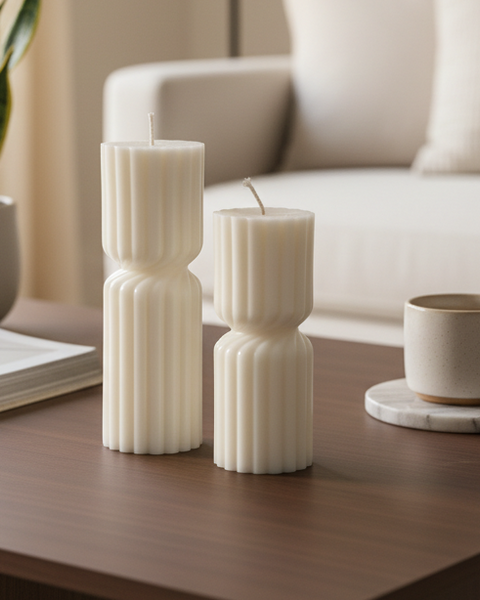 Twisted Hourglass Pillar Candle