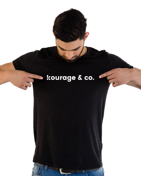 Kourage & co Unsex Tee - White Print