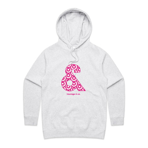 Kourage & Women's White Hoodie