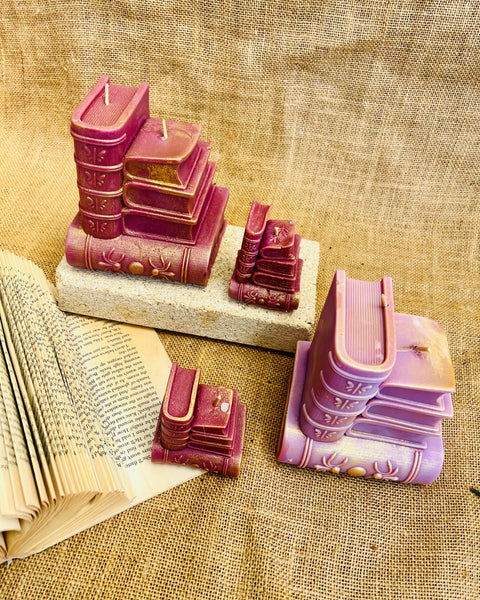 Quiet Library Stack Book Candles