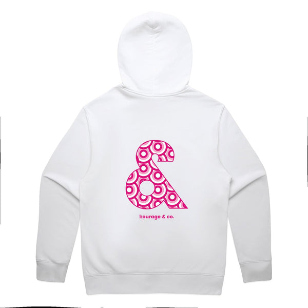 Kourage & Relax Hood Double-sided - Pink Hoops