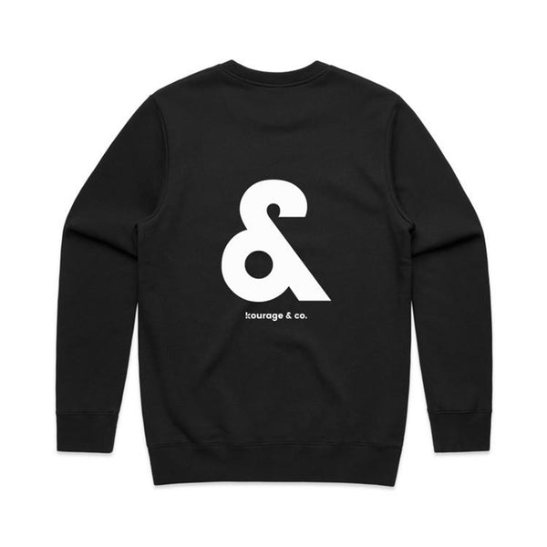 Kourage & Double-sided Print Crew - White Print