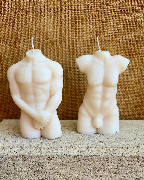 Body Form Soy Candle – Sculptural Male Figure