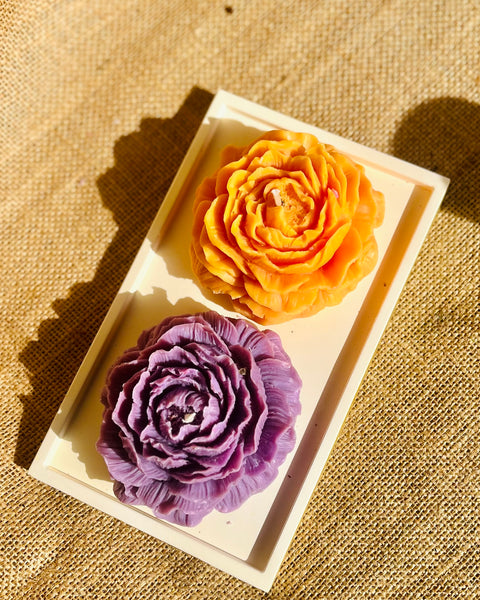 Peony Flower Candle