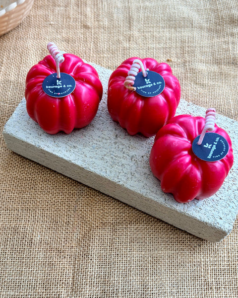 Heirloom Tomato Shaped Scented Candle