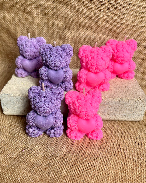 Rose Teddy Bear Soy Candle