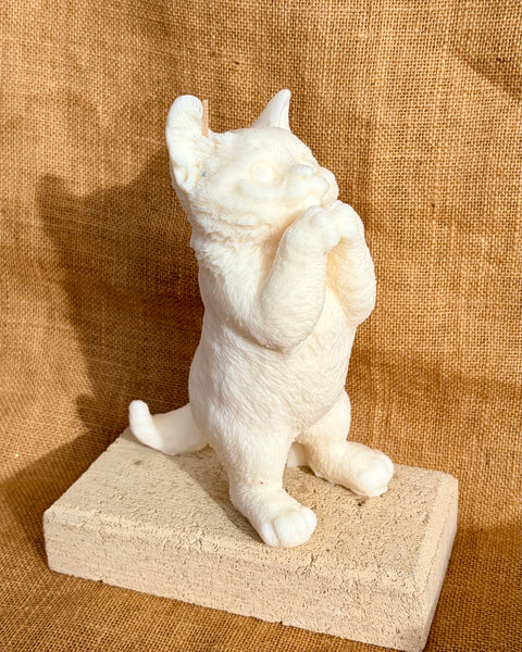 Large Cat Soy Candle | Sculptural Animal Candle