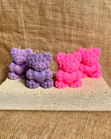 Rose Teddy Bear Soy Candle