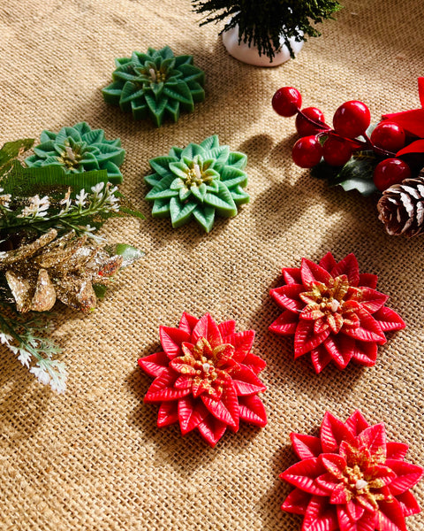 Christmas Holly Leaf Mini Candle