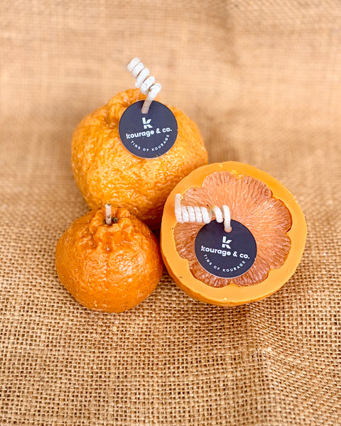 Mandarin Shaped Scented Candle