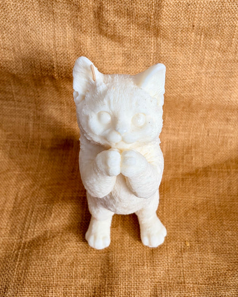 Large Cat Soy Candle | Sculptural Animal Candle