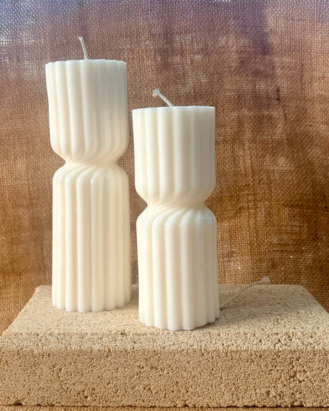 Twisted Hourglass Pillar Candle