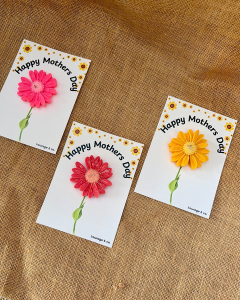Mother’s Day Daisy Flower Candle Card