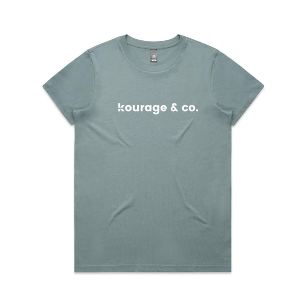 Kourage & Co Classic Women's Tee | White Print