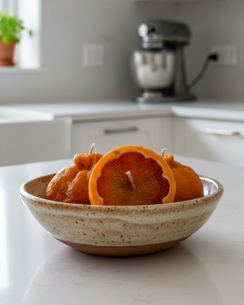 Mandarin Shaped Scented Candle