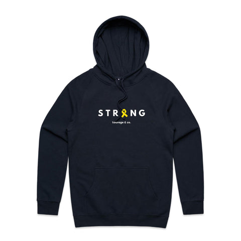 Strong Black Hoodie - Yellow Ribbon
