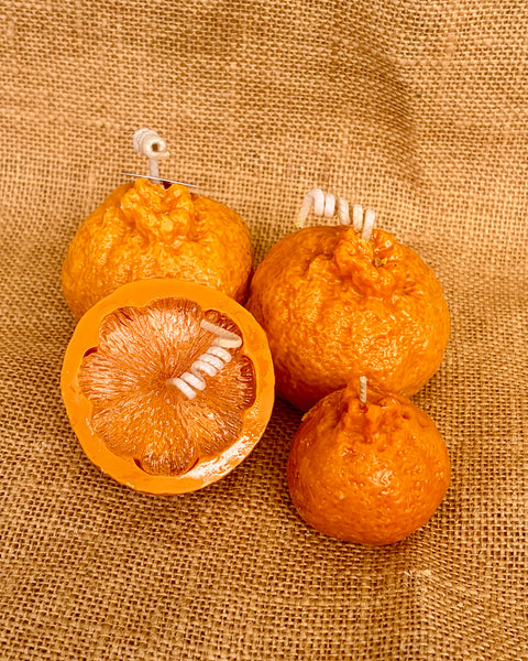 Mandarin Shaped Scented Candle