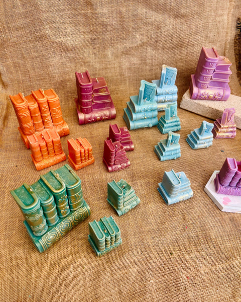 Quiet Library Stack Book Candles