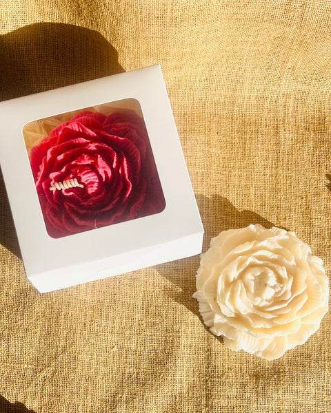 Grand Peony Flower Candle