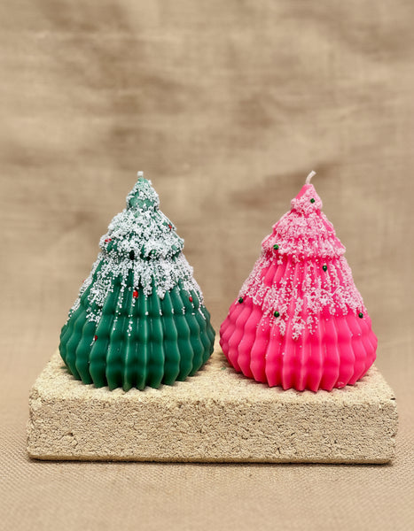 Large Christmas Tree Candle