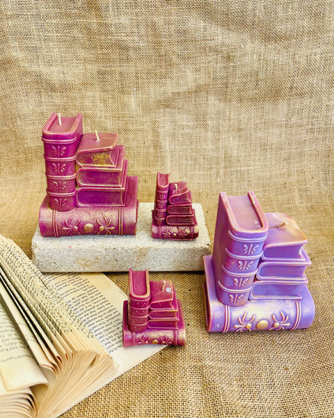 Quiet Library Stack Book Candles