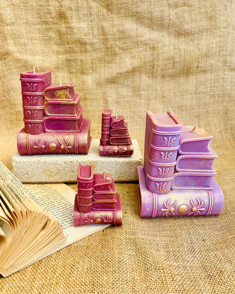 Quiet Library Stack Book Candles