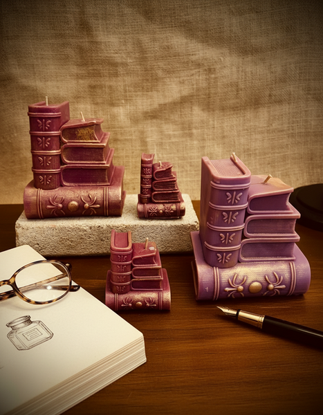 Quiet Library Stack Book Candles