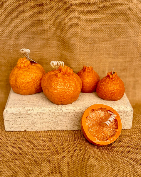 Mandarin Shaped Scented Candle