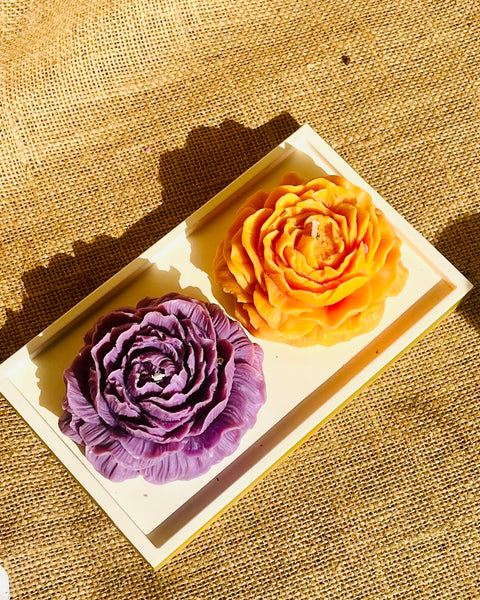 Peony Flower Candle