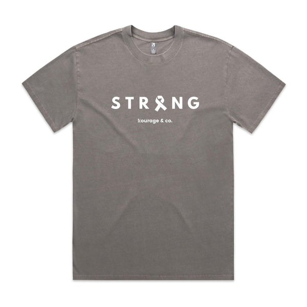 STRONG Faded Unisex Tee |  White Print