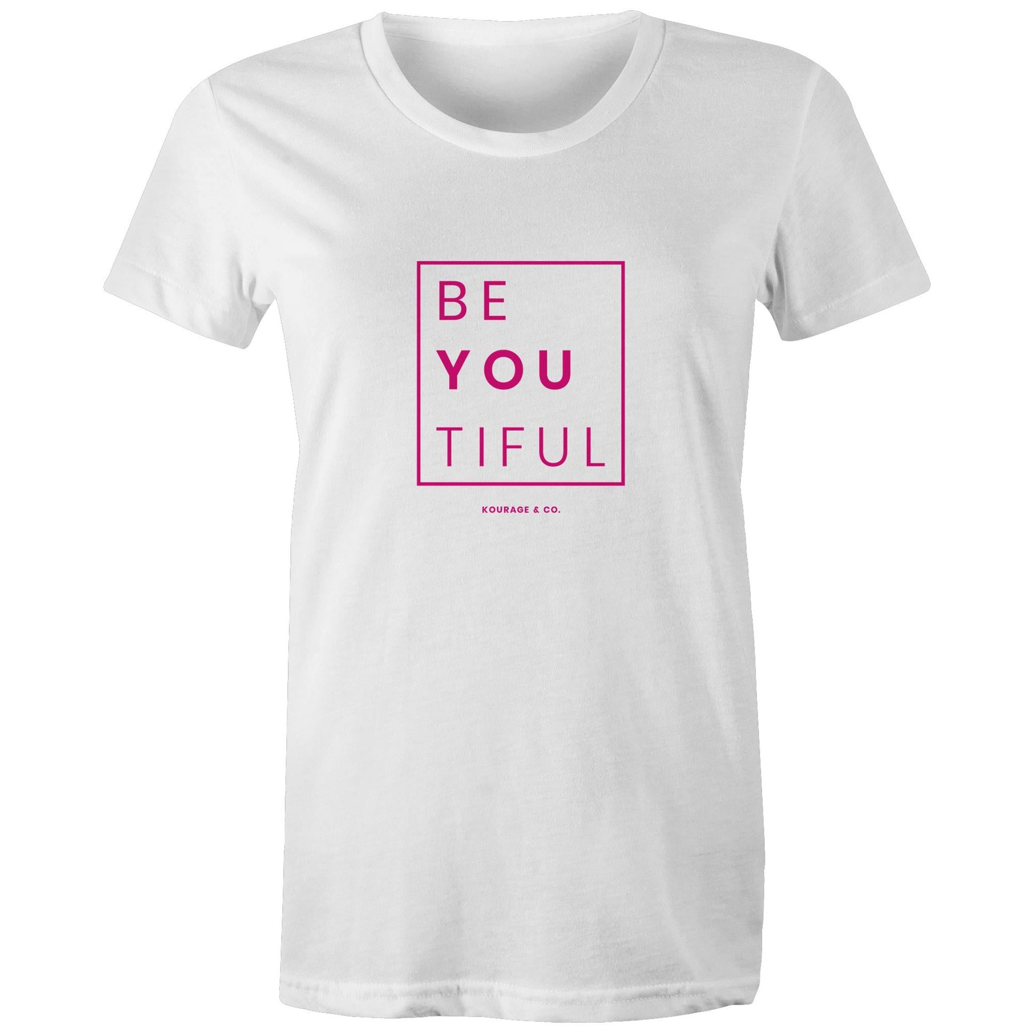 BeYouTiful Women's Tee - Pink Print