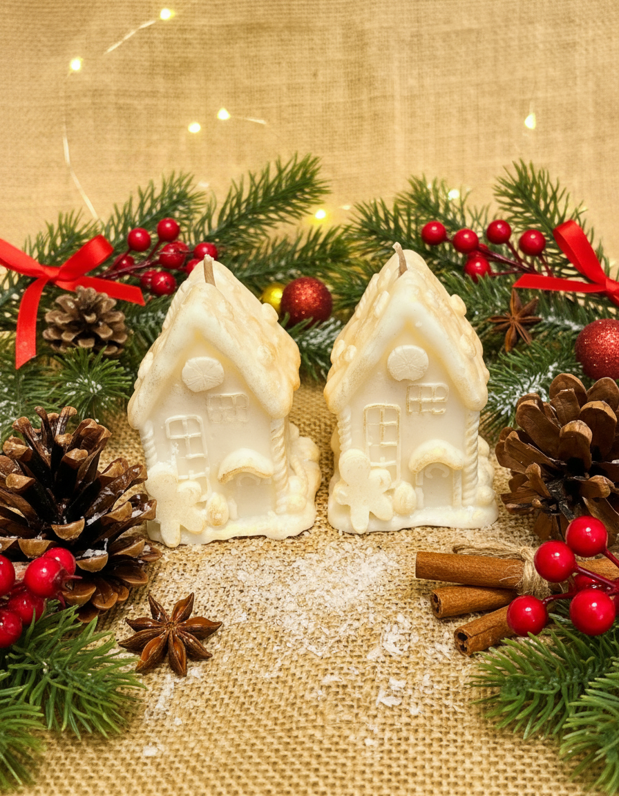 Gingerbread House Candle