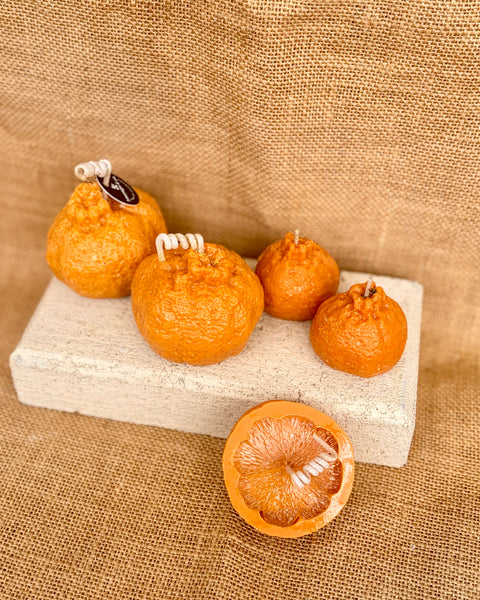 Mandarin Shaped Scented Candle