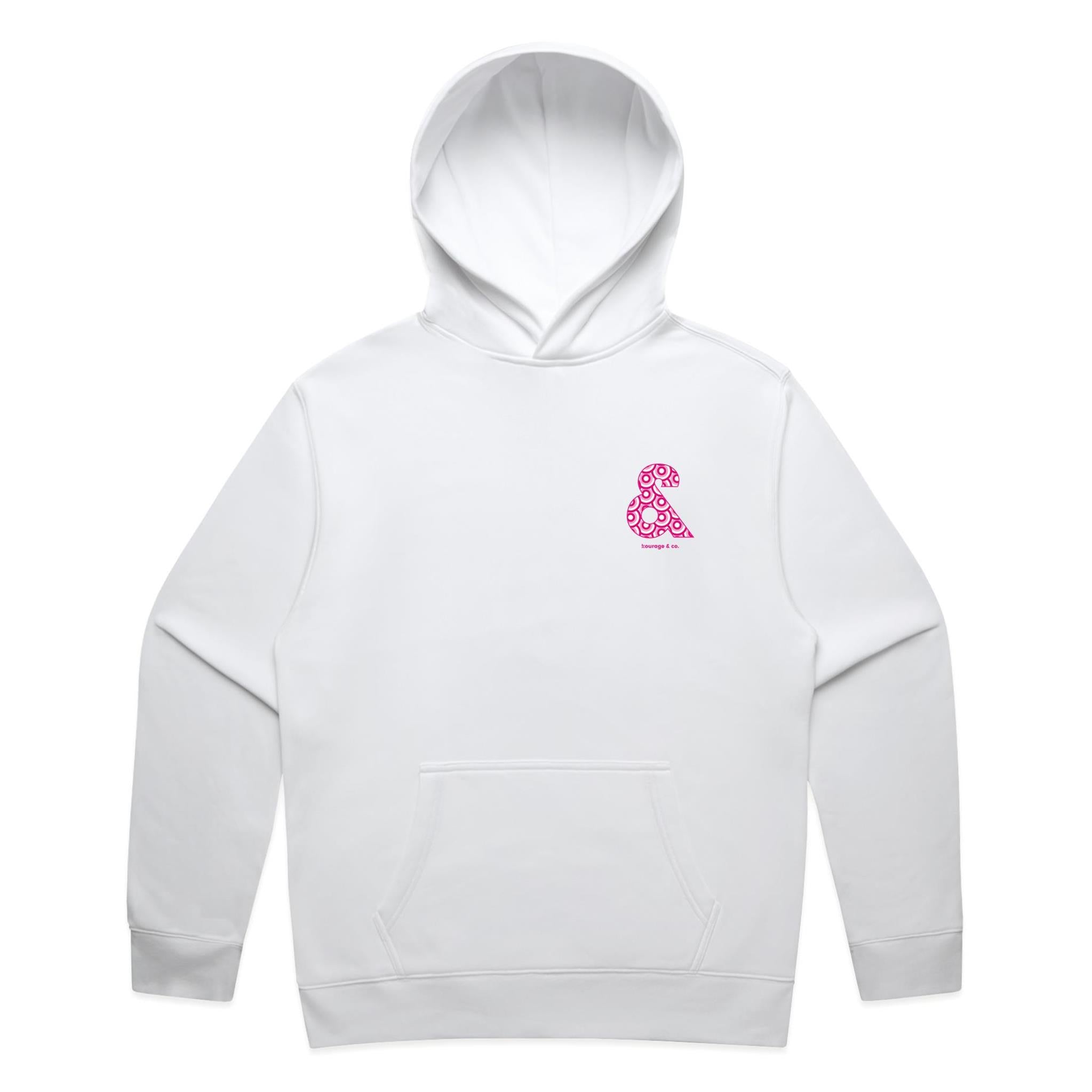 Kourage & Relax Hood Double-sided - Pink Hoops