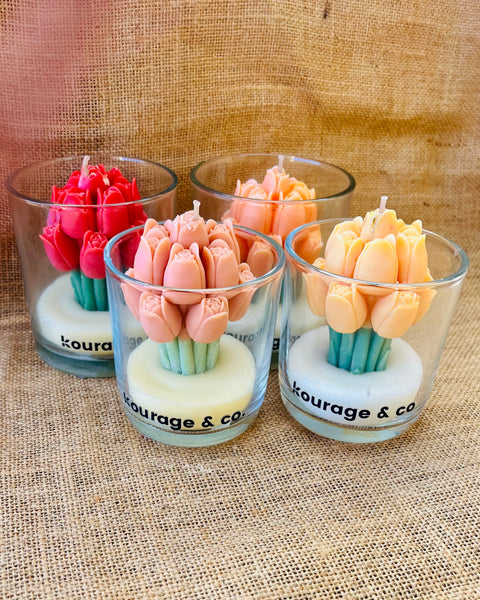 In Full Bloom - Tulip Bouquet Jar Candle