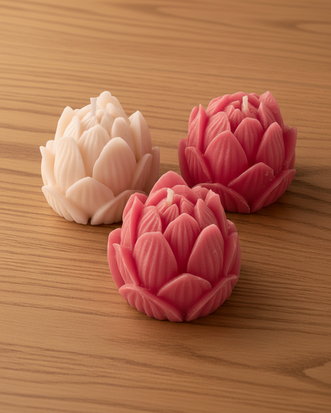Large Lotus Flower Soy Candle