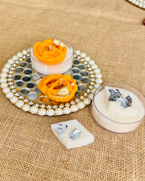 Jalebi & Kaju Katli Diya Candle