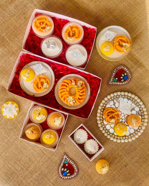 Jalebi & Kaju Katli Diya Candle