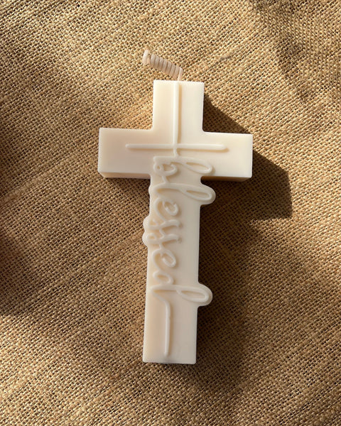 Blessed Cross – Soy Wax Sculpture Candle