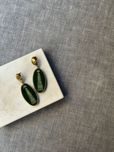 Hand-Painted Wooden Statement Earrings | Luxe Artisan Collection