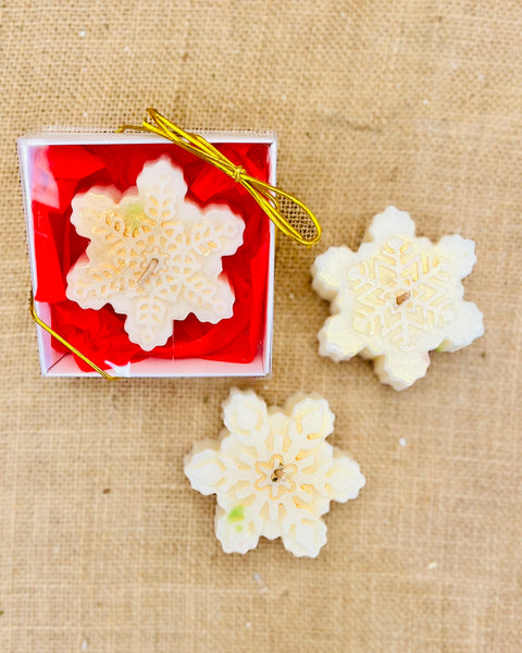 Snowflake Christmas Candle