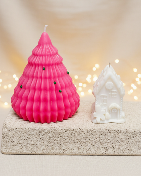 Large Christmas Tree Candle