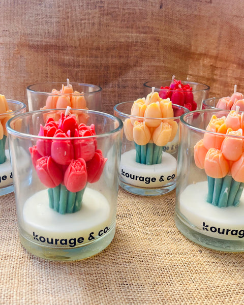 In Full Bloom - Tulip Bouquet Jar Candle