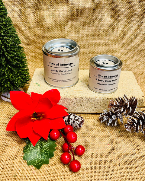 Candy Cane Lane – Christmas Soy Candle Tin