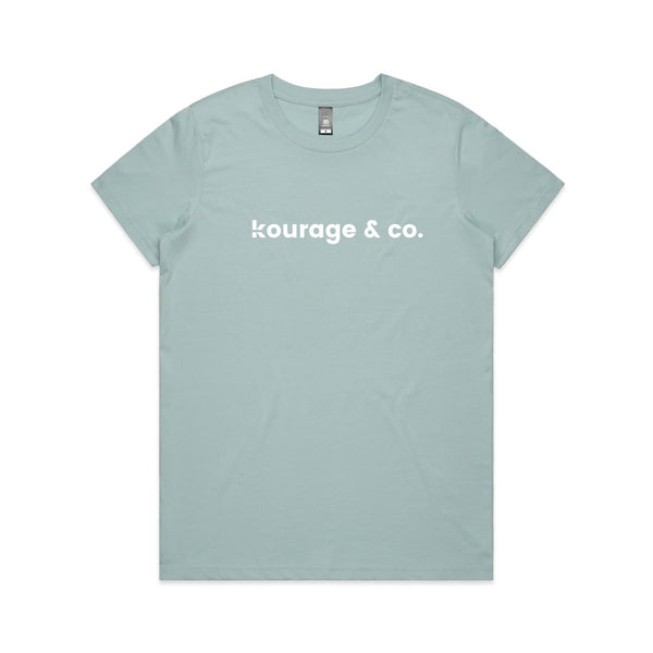 Kourage & Co Classic Women's Tee | White Print